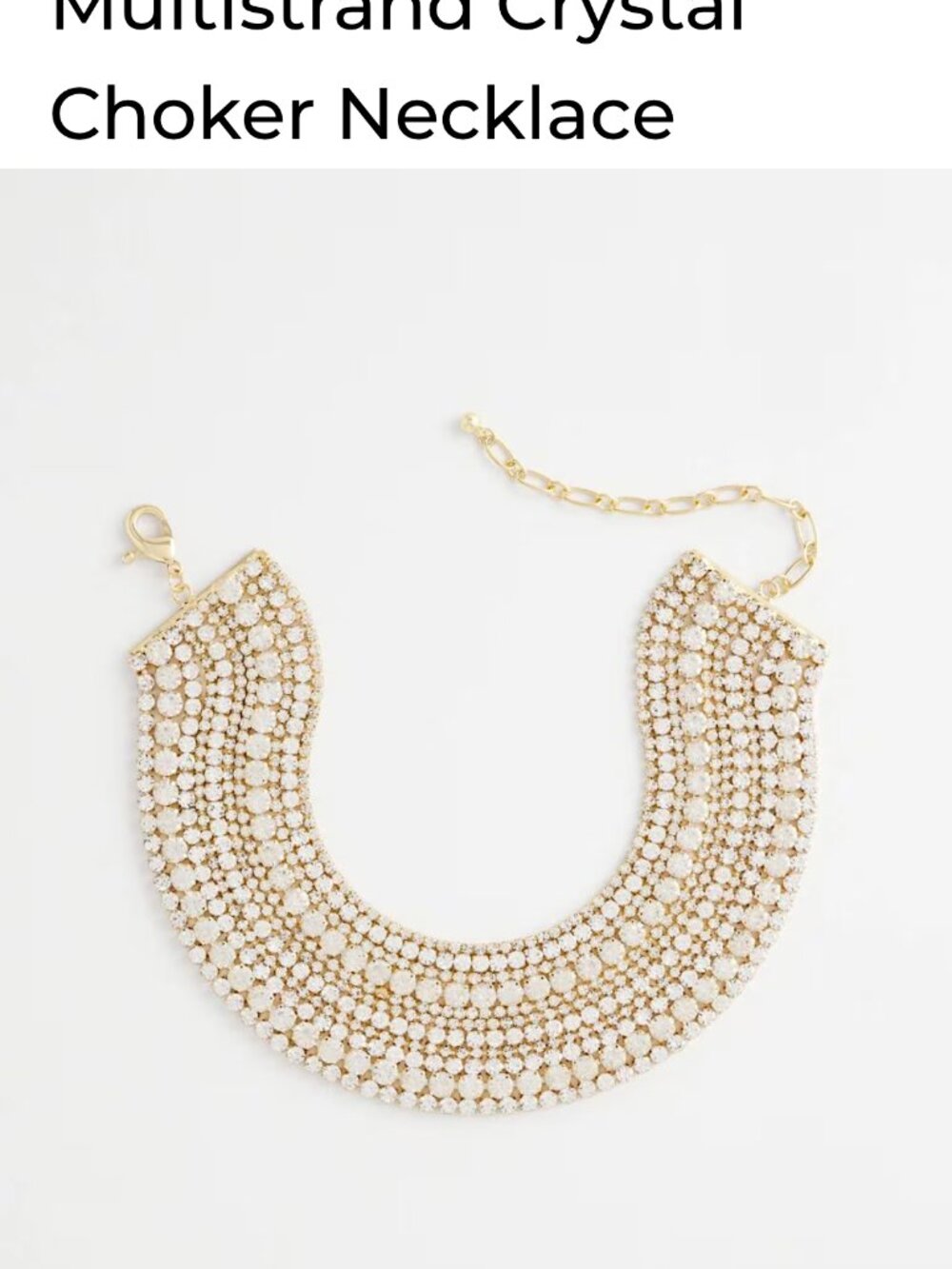 nwt CHICO'S multi strand crystal chocker necklace